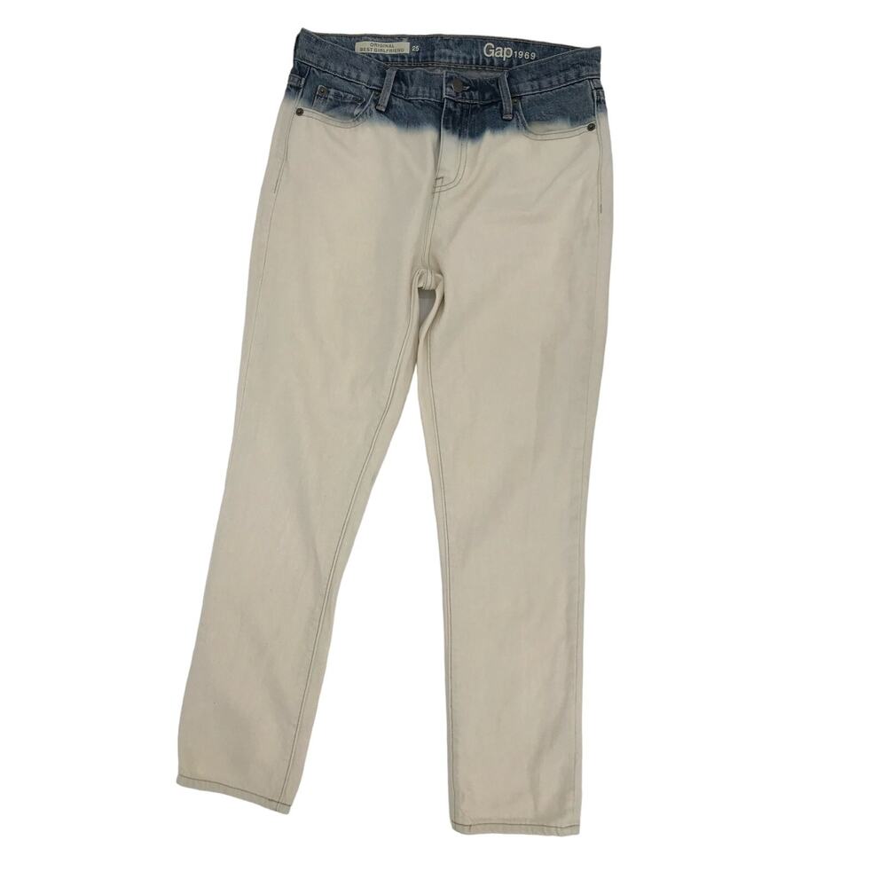 Gap Original Best Girlfriend Indigo Dip Dye Jeans Womens 25